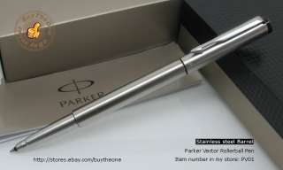 Parker Vector Rollerball Pen Metallic Lustre Black Ink  