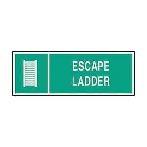  Sign,5x14,escape Ladder,plastic   BRADY: Everything Else