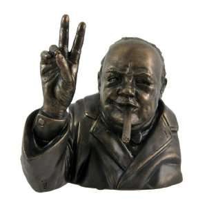  Winston Churchill V FOR VICTORY Bust Statue