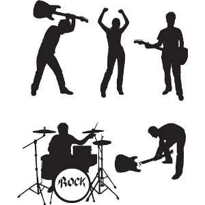  Band Silhouette Spirit Wall Pop Peel & Stick Applique by 