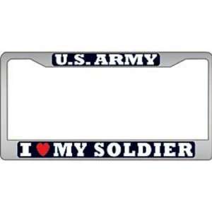  U.S. Army I Love My Soldier License Plate Frame 