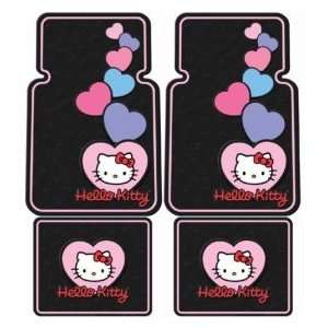 Hello Kitty Hearts Design   Front & Rear Floor Mats Set
