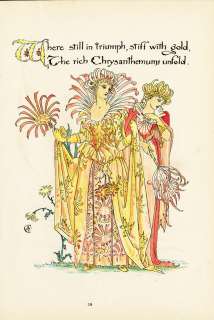   CHRYSANTHEMUM CHRYSANT FLOWER ART DECO FLORAS FEAST Crane 1889  