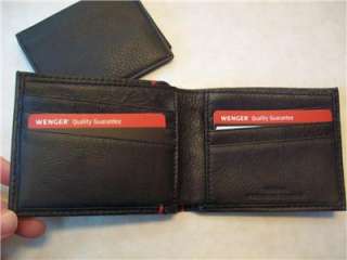   Wenger Swiss Army Credit Card Billfold Bifold Passcase Black  