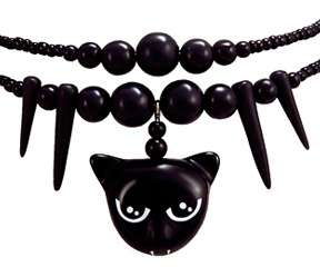Vampire Kitten Choker necklace gothic jewelry goth cat  