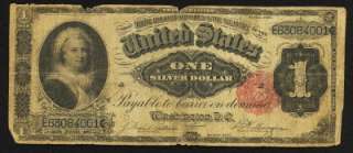 Best Offer 1891 $1 Silver Certificate  Rare Martha Note FR 223 