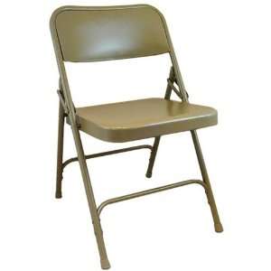  Advantage Beige Metal Folding Chair   Heavy Duty