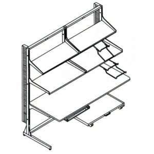   Mayline Group 72 Deluxe Maytrix LAN Racking System