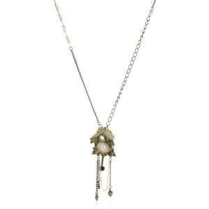   Couture Pinocchio Mixed Color Chain Coo Coo Clock Pendant Jewelry