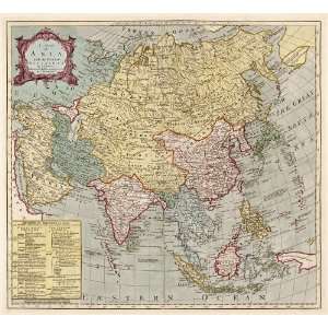 Antique Map of Asia (ca 1780) by Jean Palairet (Archival Print 