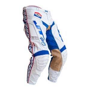JT Racing USA Classic Mens Vented Off Road Motorcycle Pants   White 