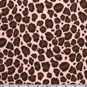  60 Wide Minky Jaguar Pink/Brown Fabric By The Yard: Arts 
