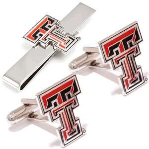 Texas Tech University Red Raiders NCAA Cufflinks with Matching Tie Bar 