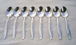 Set of 8 Utica Cutlery Co. UTI28 Stainless Teaspoons  