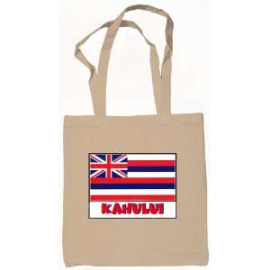  Kahului Hawaii Souvenir Canvas Tote Bag Natural 