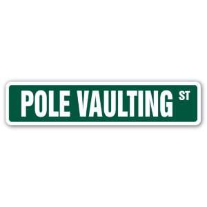  POLE VAULTING Street Sign track and field vaulter high jump 