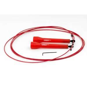    GymSpec Mach 3 Cable Speed Jump Rope   Red