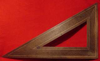 ANTIQUE BIG WOOD RIGHT ANGLE DRAFTING TRIANGLE 23 x 39.5 cm  