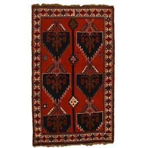 310 x 65 Red Persian Hand Knotted Wool Ghoochan Rug 