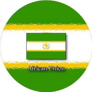  Pack of 12 6cm Square Stickers African Union Flag