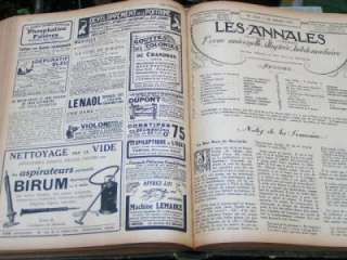 1920 LES ANNALES Political and Literary French Magazine  