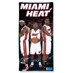  Miami Heat The Big 3 Beach Towel