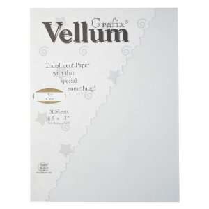   30 Pound 8 1/2 Inch by 11 Inch Vellum Inkjet Printable, 50 Pack, Clear