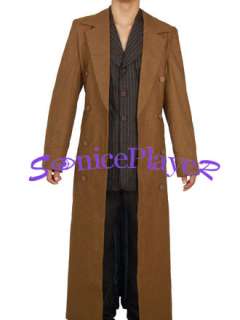 Doctor brown Wool Coat Cosplay day wear hand made c323  