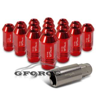 FORD FOCUS MUSTANG 16X RED ANODIZED ALUMINUM WHEEL RIM LUG NUT SET w 