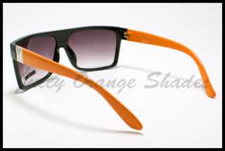 Retro Fashion SQUARED FLAT TOP MOB Style Sunglasses BLACK w/ PURPLE 
