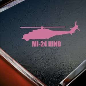  Mi 24 HIND Pink Decal Military Soldier Window Pink Sticker 