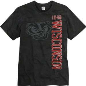  Wisconsin Badgers Black Visionary Ring Spun T Shirt 