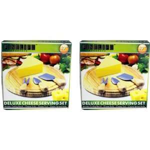 Cheese Serving Set ~ Cutting Board, Cheese Knife, Cheese Fork, Cheese 