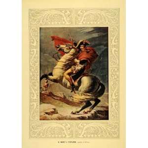   Bernard Pass Jacques Louis David   Original Print