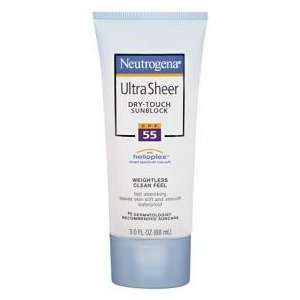  Neutrogena Ultra Sheer Dry Touch Sunblock Spf 55 3oz 