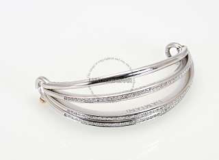 Damiani 18K White Gold & Diamond Hinged Bracelet   Great Design 