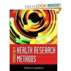   Introduction to Health Research Method byJacobsen n/a and n/a Books