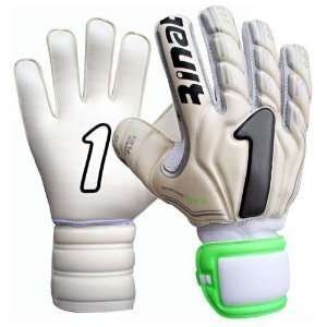  Rinat Bionic Uno Premier Soccer Goalie Gloves WHITE/SILVER 