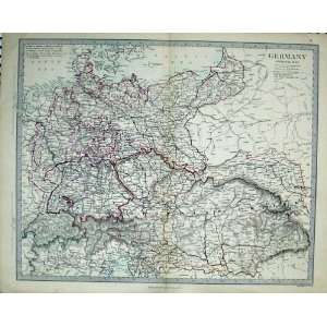   : Map Germany Hanover Bohemia Austrian Empire Berlin: Home & Kitchen