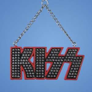   Red and Black Kiss Band Logo Christmas Ornaments 3.5 Home & Kitchen