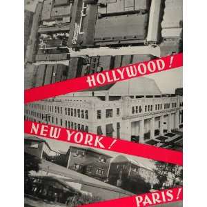  1931 Print Paramount Studios Hollywood New York Paris 