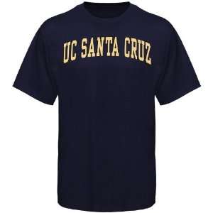  UC Santa Cruz Slugs Navy Blue Arch T Shirt: Sports 