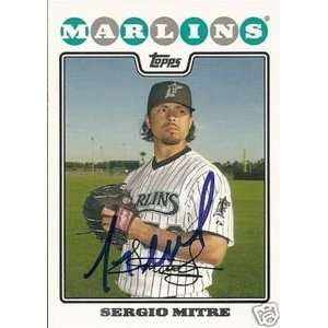 New York Yankees Sergio Mitre Signed 2007 Topps Card  