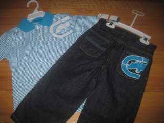 ECKO UNLTD POLO SHIRT/JEANS OUTFIT FOR BABY BOYS 18 OR 24 MONTHS $44 