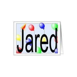  Jareds Birthday Invitation, Party Balloons Card: Toys 