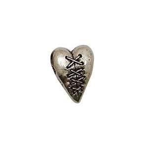  Green Girl Pewter Laced Heart 17x22mm Charms Arts, Crafts 