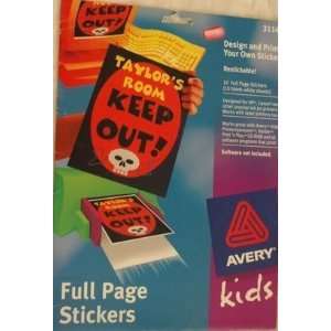  Avery 3114 Full Page Stickers