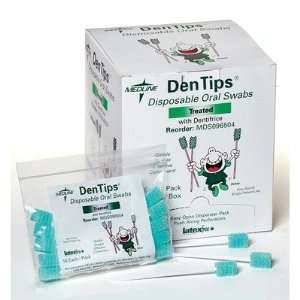 Medline Dentips Treated Disposable Oral Swab in Green (Case of 500 