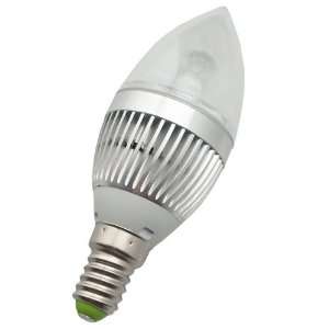 3w Cool White LED Energy saving Candle Bulb Lamp Light E14 Base Ac 85v 