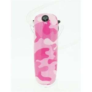  Earloomz Bluetooth Headset   Pink Camouflage Cell Phones 